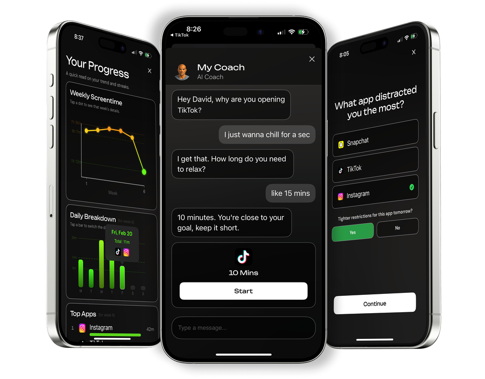 LOCKR running on three iPhones